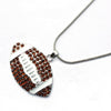 Coffee Crytsal American Football Necklace